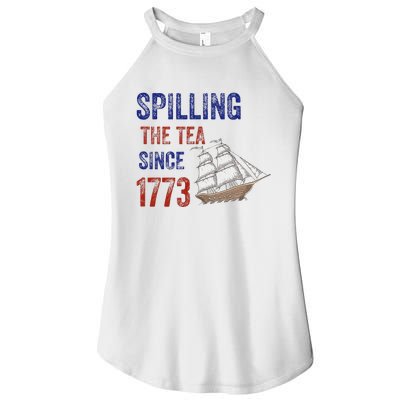 Spilling The Tea Historical Humor Design Women’s Perfect Tri Rocker Tank