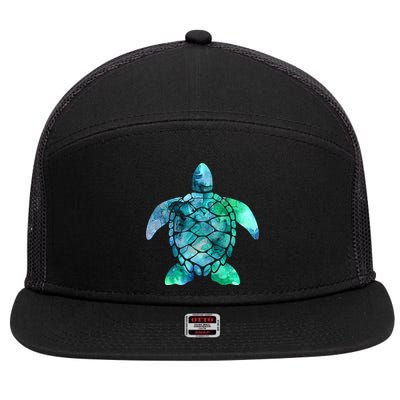 Save The Turtles Sea Turtle Gifts Ocean Animals Sea Turtle 7 Panel Mesh Trucker Snapback Hat