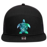 Save The Turtles Sea Turtle Gifts Ocean Animals Sea Turtle 7 Panel Mesh Trucker Snapback Hat
