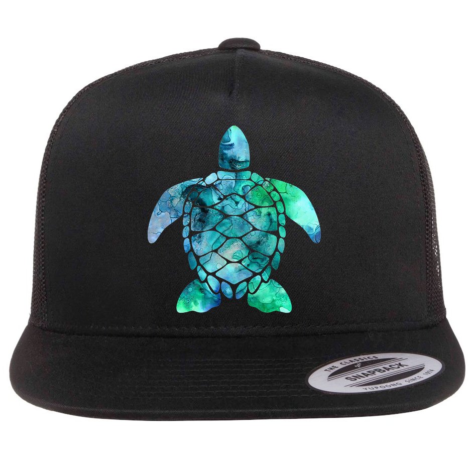 Save The Turtles Sea Turtle Gifts Ocean Animals Sea Turtle Flat Bill Trucker Hat
