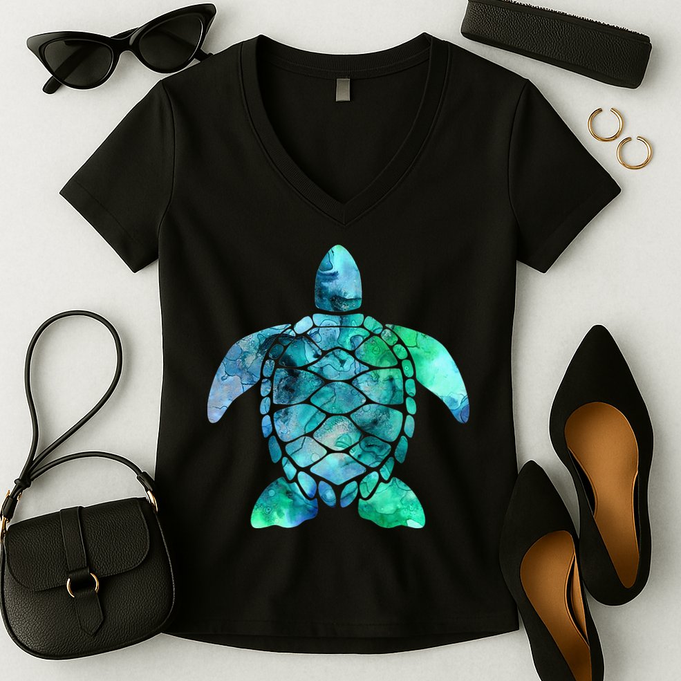 Save The Turtles Sea Turtle Gifts Ocean Animals Sea Turtle Women's V-Neck T-Shirt