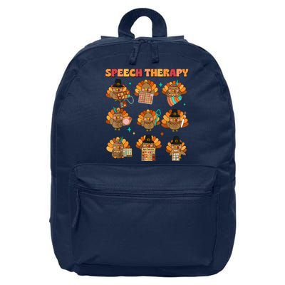 Speech Therapy Turkey Slp Speech Therapist Fall Thanksgiving 16 in Basic Backpack