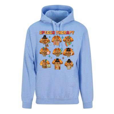 Speech Therapy Turkey Slp Speech Therapist Fall Thanksgiving Unisex Surf Hoodie