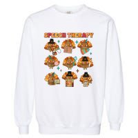 Speech Therapy Turkey Slp Speech Therapist Fall Thanksgiving Garment-Dyed Sweatshirt