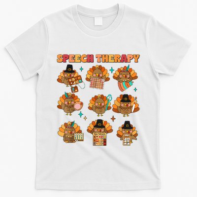 Speech Therapy Turkey Slp Speech Therapist Fall Thanksgiving T-Shirt