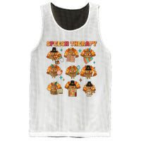 Speech Therapy Turkey Slp Speech Therapist Fall Thanksgiving Mesh Reversible Basketball Jersey Tank