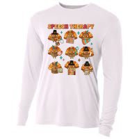 Speech Therapy Turkey Slp Speech Therapist Fall Thanksgiving Cooling Performance Long Sleeve Crew