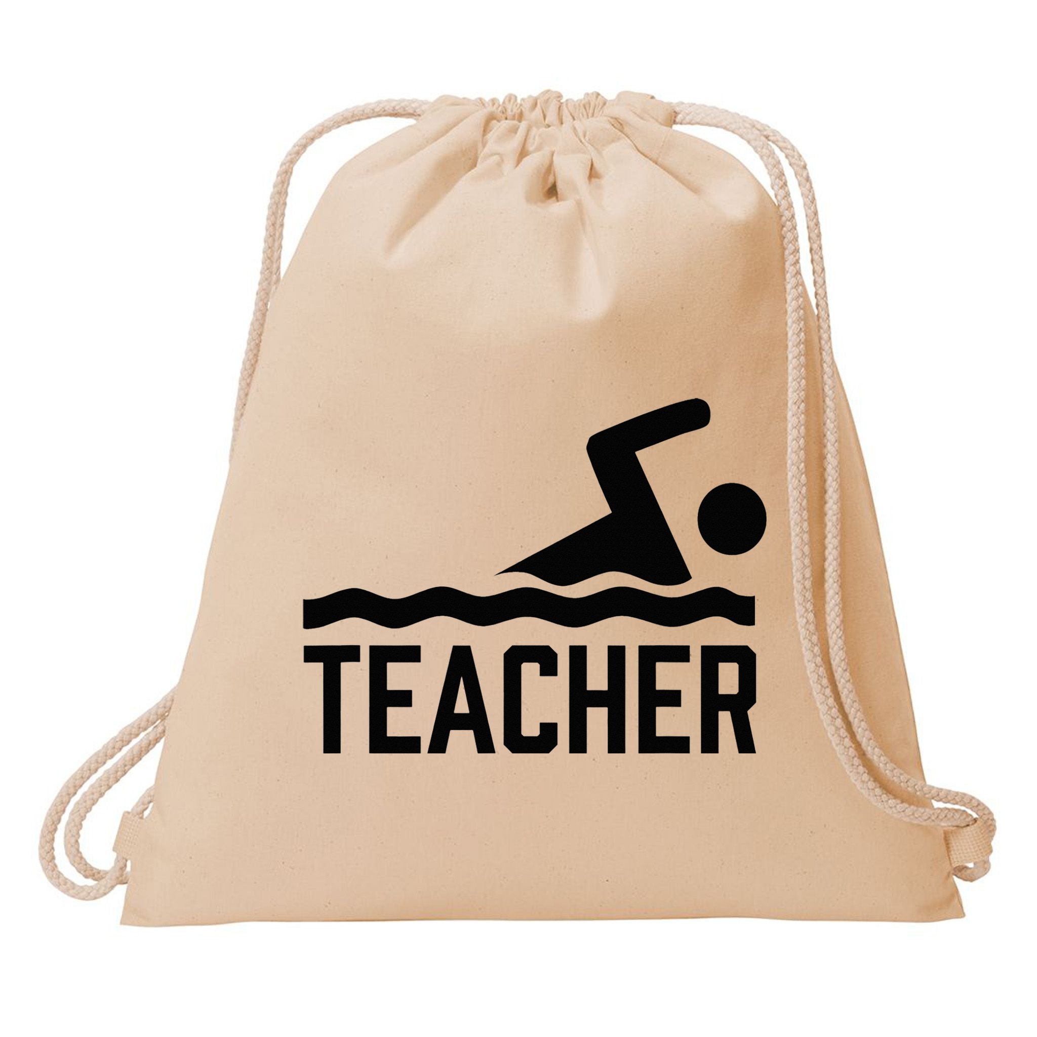 Swimming Teacher Trainer Swimmer Instructor Coach Drawstring Bag