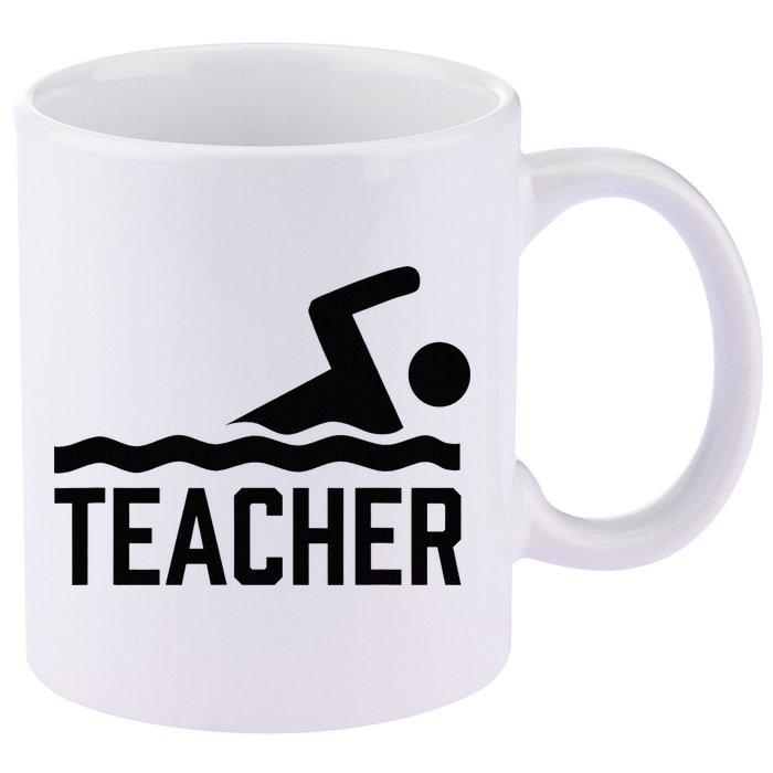 Swimming Teacher Trainer Swimmer Instructor Coach 11oz C Handle Ceramic Mug