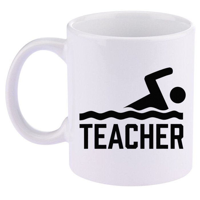 Swimming Teacher Trainer Swimmer Instructor Coach 11oz C Handle Ceramic Mug