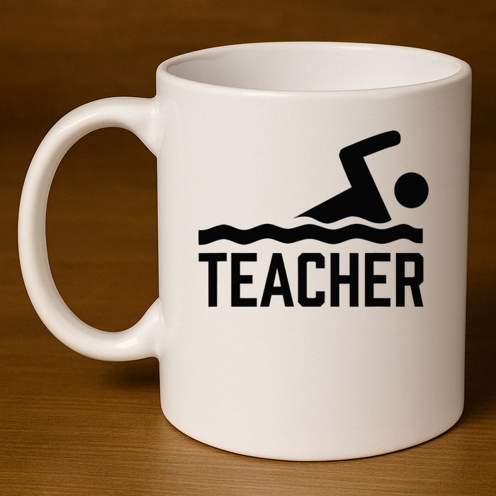 Swimming Teacher Trainer Swimmer Instructor Coach 11oz C Handle Ceramic Mug