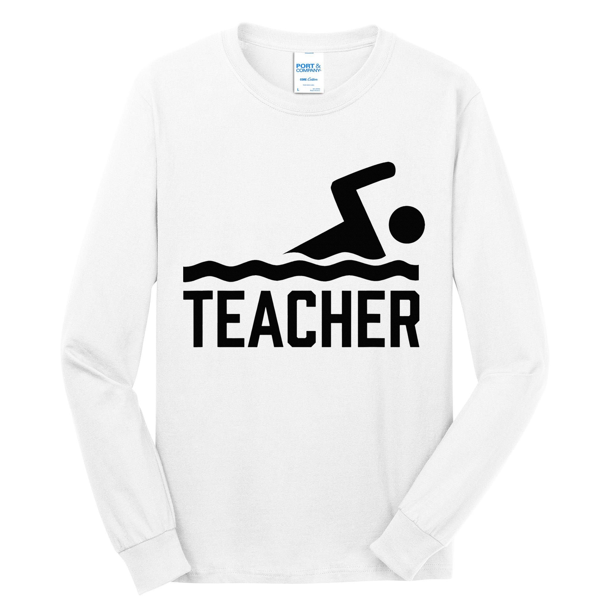 Swimming Teacher Trainer Swimmer Instructor Coach Tall Long Sleeve T-Shirt
