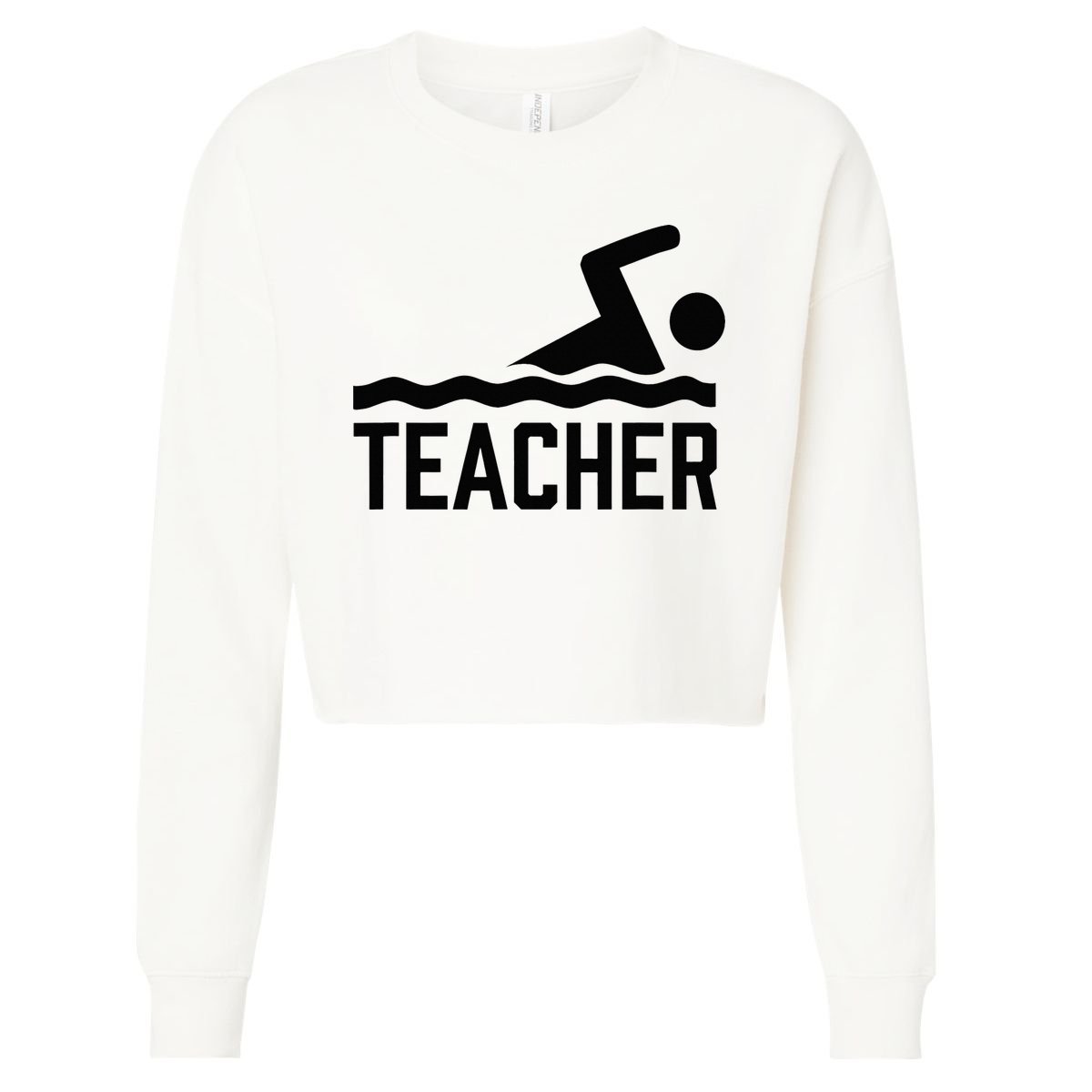 Swimming Teacher Trainer Swimmer Instructor Coach Cropped Pullover Crew