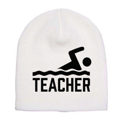 Swimming Teacher Trainer Swimmer Instructor Coach Short Acrylic Beanie