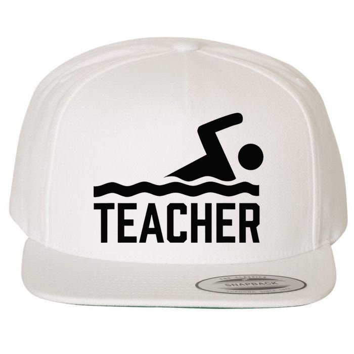 Swimming Teacher Trainer Swimmer Instructor Coach Wool Snapback Cap