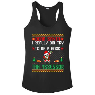 Santa Try To Be A Good Tax Assessor Funny Christmas Ladies PosiCharge Competitor Racerback Tank