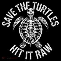 Save The Turtles Hit It Raw Funny Save The Planet 16 in Basic Backpack