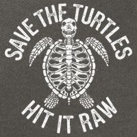 Save The Turtles Hit It Raw Funny Save The Planet Cotton Canvas Backpack
