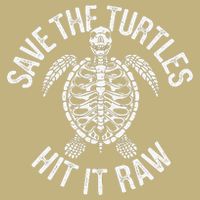Save The Turtles Hit It Raw Funny Save The Planet Tall Long Sleeve T-Shirt