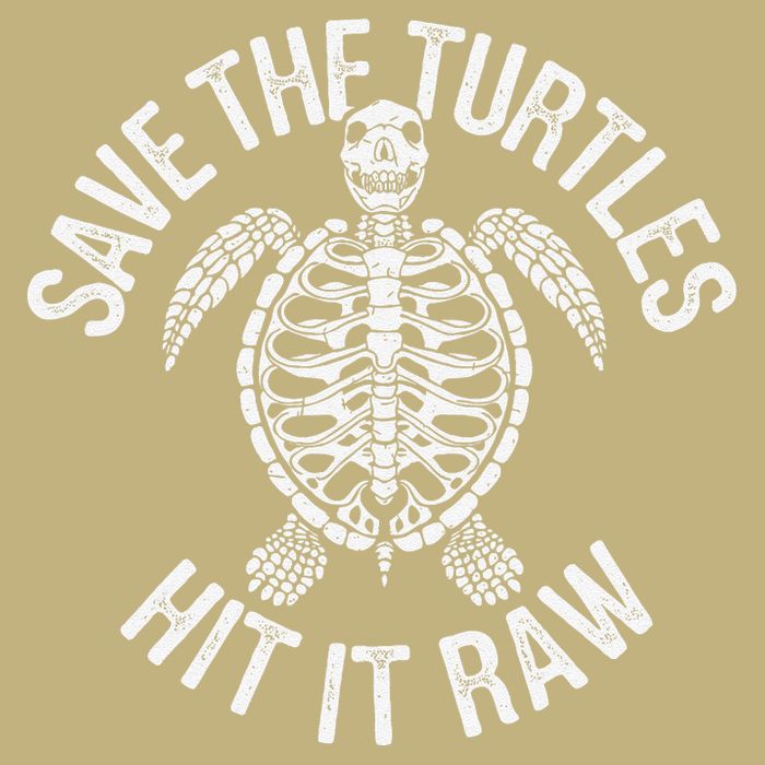 Save The Turtles Hit It Raw Funny Save The Planet Tall Long Sleeve T-Shirt