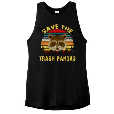 Save The Trash Pandas Ladies PosiCharge Tri-Blend Wicking Tank