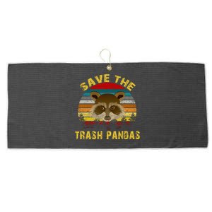 Save The Trash Pandas Large Microfiber Waffle Golf Towel