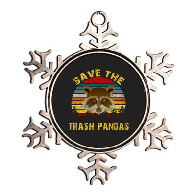 Save The Trash Pandas Metallic Star Ornament