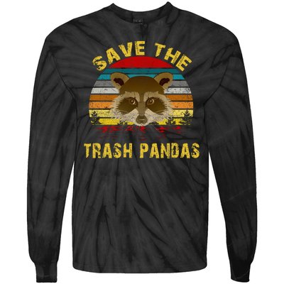 Save The Trash Pandas Tie-Dye Long Sleeve Shirt