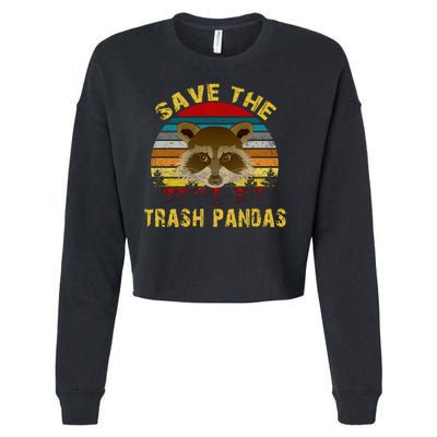 Save The Trash Pandas Cropped Pullover Crew