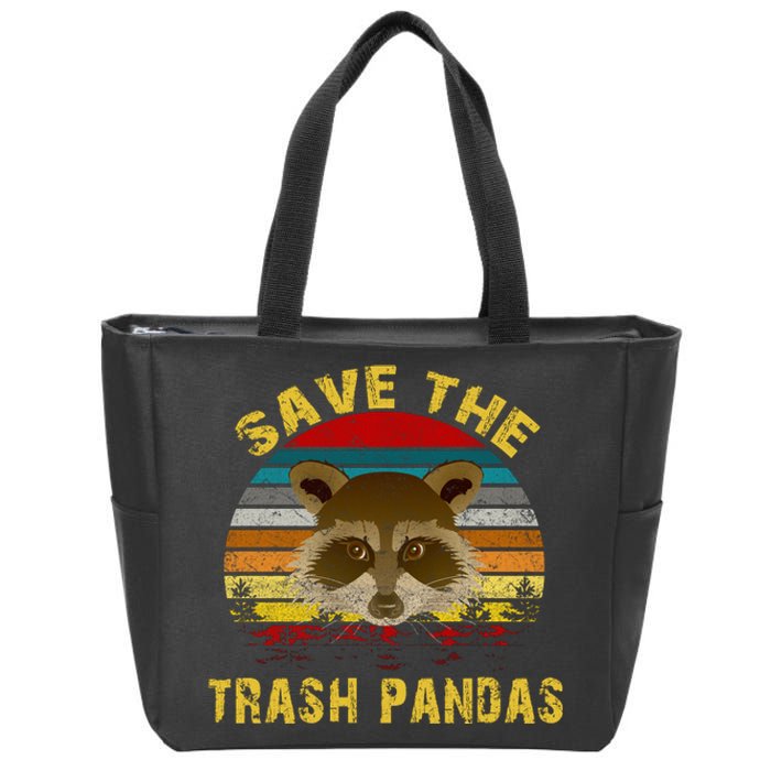 Save The Trash Pandas Zip Tote Bag