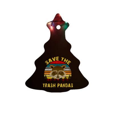 Save The Trash Pandas Ceramic Tree Ornament