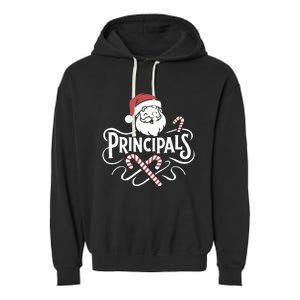 Santa Talks To Principals Merry Christmas Day To Me Lover Garment-Dyed Fleece Hoodie