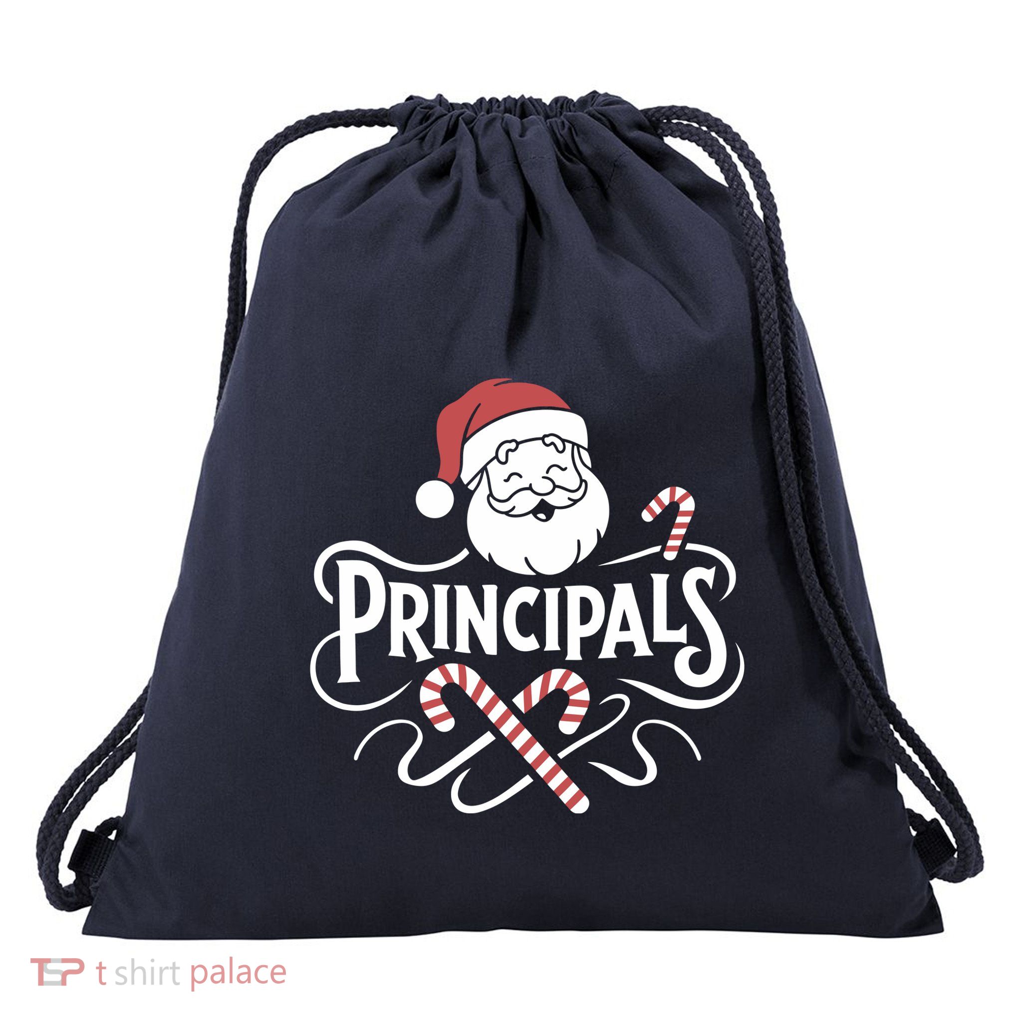 Santa Talks To Principals Merry Christmas Day To Me Lover Drawstring Bag