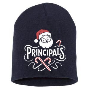 Santa Talks To Principals Merry Christmas Day To Me Lover Short Acrylic Beanie