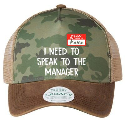 Speak To The Manager Funny Karen Halloween Costume Legacy Tie Dye Trucker Hat