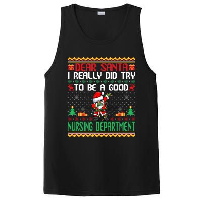 Santa Try To Be A Good Nursing Departt Funny Christmas Gift PosiCharge Competitor Tank