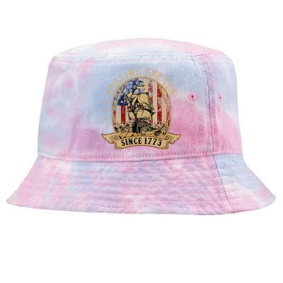 Spilling The Tea Since 1773 American History Teacher Vintage Tie-Dyed Bucket Hat