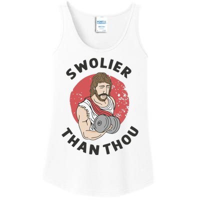 Swolier Than Thou Funny Jesus Ladies Essential Tank