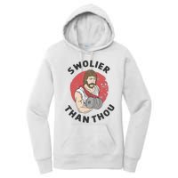 Swolier Than Thou Funny Jesus Women's Pullover Hoodie