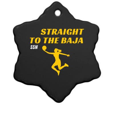 Straight To The Baja Ssn Ceramic Star Ornament