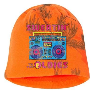 Sweatin To The Oldies Retro Boombox Kati - Camo Knit Beanie