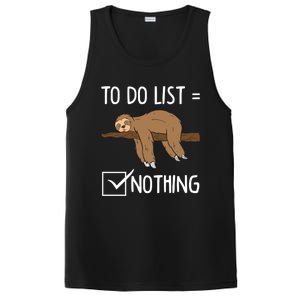 Sloth Tired Todo List Nothing Lazy Sloth Gift PosiCharge Competitor Tank