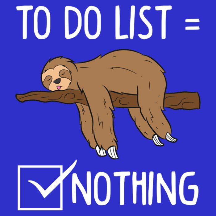 Sloth Tired Todo List Nothing Lazy Sloth Gift Poster