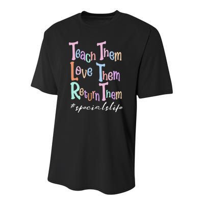 Specials Teacher Teach The Love Them Return Them Youth Performance Sprint T-Shirt