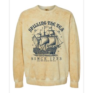 Spilling The Tea Since 1773 Colorblast Crewneck Sweatshirt