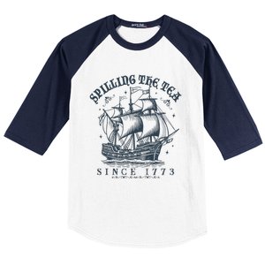 Spilling The Tea Since 1773 Baseball Sleeve Shirt