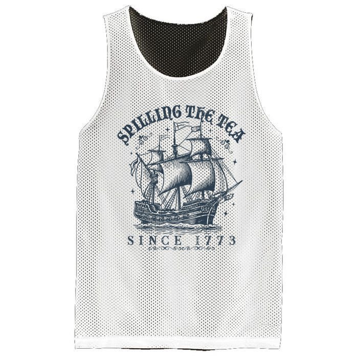 Spilling The Tea Since 1773 Mesh Reversible Basketball Jersey Tank