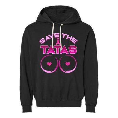 Save The Tatas Pink Ribbon Garment-Dyed Fleece Hoodie