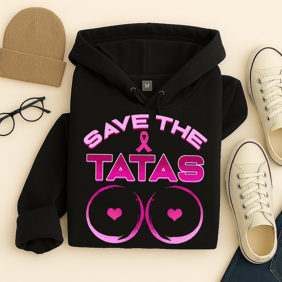 Save The Tatas Pink Ribbon Hoodie