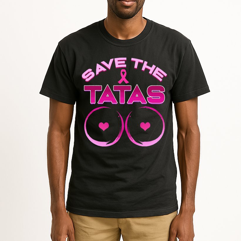 Save The Tatas Pink Ribbon Tall T-Shirt